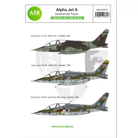   Art Scale Kit Alpha Jet A Bundeswehr, German Air Force - Alpha Jet A Bundeswehr, Német Légierő – matricakészlet