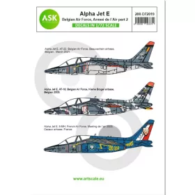   Art Scale Kit Alpha Jet E Belgian Air Force and Armeé de l'Air part 2 - Alpha Jet E Belga Légierő és Francia Légierő – II. rész – matricakészlet