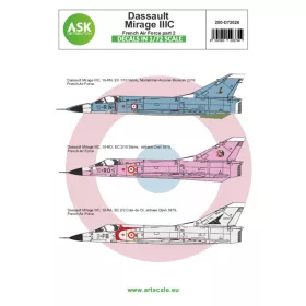   Art Scale Kit Mirage IIIC French Air Force part 2 - Mirage IIIC Francia Légierő – II. rész – matricakészlet