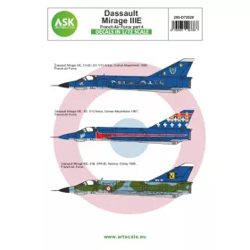   Art Scale Kit Mirage IIIE French Air Force part 4 - Mirage IIIE Francia Légierő – IV. rész – matricakészlet