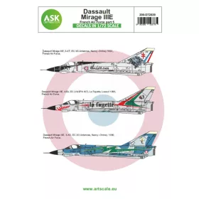   Art Scale Kit Mirage IIIE French Air Force part 5 - Mirage IIIE Francia Légierő – V. rész – matricakészlet