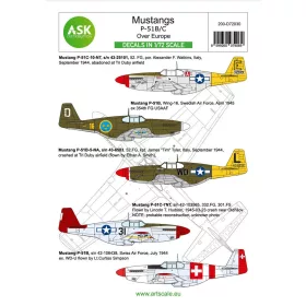   Art Scale Kit P-51B Mustang – I. rész – Európa – „The Bastards”, az ellenséges vonalak mögött és külföldi szolgálatban – matricakészlet