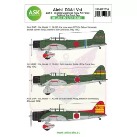   Art Scale Kit Aichi D3A1 Val – III. rész – Japán Császári Hadsereg Repülőszolgálata, korall-tengeri csata – matricakészlet