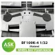 Art Scale Kit Bf 109K-4 Wheel bays - FOAM flexibel express fit mask for Kotare - rugalmas, pontos illeszkedésű habmaszk futóműaknákhoz