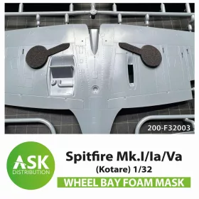   Art Scale Kit Spitfire Mk.I/Ia/Va – rugalmas, pontos illeszkedésű habmaszk futóműaknákhoz, Kotare maketthez