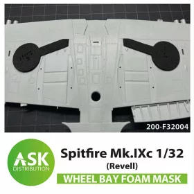   Art Scale Kit Spitfire Mk.IXc  Wheel bays - FOAM flexibel express fit mask for Revell - rugalmas, pontos illeszkedésű habmaszk futóműaknákhoz