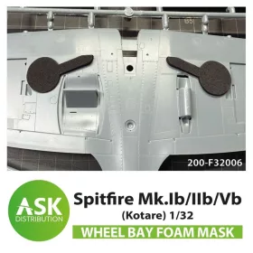   Art Scale Kit Spitfire Mk.Ib/IIb/Vb – rugalmas, pontos illeszkedésű habmaszk futóműaknákhoz, Kotare maketthez
