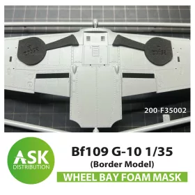  Art Scale Kit Bf 109G-10 Wheel bays - FOAM flexibel express fit mask for Border Model - rugalmas, pontos illeszkedésű habmaszk futóműaknákhoz