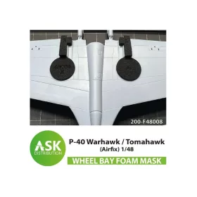   Art Scale Kit P-40 Warhawk / Tomahawk  FOAM flexibel wheel bay mask for Airfix - rugalmas habmaszk futóműaknához