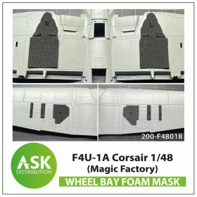   Art Scale Kit F4U-1A Corsair FOAM flexibel wheel bay mask for Magic Factory - rugalmas habmaszk futóműaknához