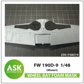   Art Scale Kit Fw 190D flexibel FOAM wheel bay mask for Miniart - rugalmas habmaszk futóműaknához