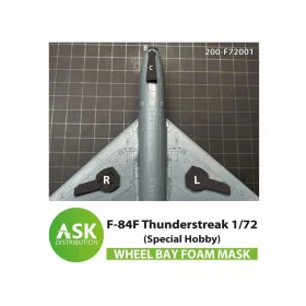   Art Scale Kit F-84F Thunderstreak wheel bay FOAM flexibel mask for Special Hobby - rugalmas habmaszk futóműaknához