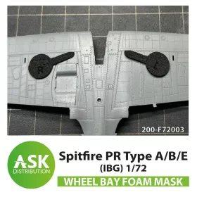   Art Scale Kit Spitfire PR Type A/B/E wheel bay FOAM flexibel mask for IBG - rugalmas habmaszk futóműaknához