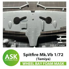   Art Scale Kit Spitfire Mk.Vb wheel bay FOAM flexibel mask for Tamiya - rugalmas habmaszk futóműaknához