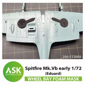   Art Scale Kit Spitfire Mk.Vb wheel bay FOAM flexibel mask for Eduard - rugalmas habmaszk futóműaknához