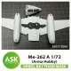 Art Scale Kit Me 262A wheel bay FOAM flexibel fit mask for Arma Hobby - rugalmas habmaszk futóműaknához