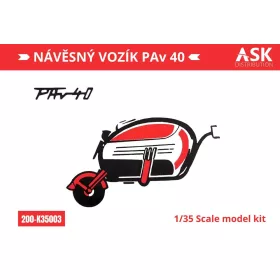   Art Scale Kit Návěsný vozík PAv 40 (trailer) recommended for the Velorex kit – járműmakett