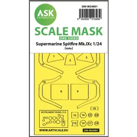   Art Scale Kit Spitfire Mk.IX one-sided express self-adhesive masks for Airfix - pontos illeszkedésű, öntapadó egyoldalas kabinmaszk