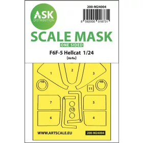   Art Scale Kit F6F-5 Hellcat one-sided express masks for Airfix - pontos illeszkedésű egyoldalas kabinmaszk