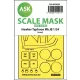 Art Scale Kit Hawker Typhoon Mk.IB one-sided express masks for Airfix - pontos illeszkedésű egyoldalas kabinmaszk
