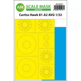   Art Scale Kit Curtiss Hawk 81-A2 AVG INSIGNIA masks for Great Wall Hobby - felségjel- és jelzésfestő maszkok