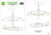 Art Scale Kit Curtiss Hawk 81-A2 AVG surface panels masks for Great Wall Hobby - felületi panelmaszkok