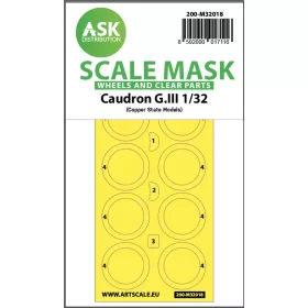   Art Scale Kit Caudron G.III double-sided express masks for CSM - pontos illeszkedésű kétoldalas kabinmaszk