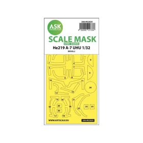   Art Scale Kit Heinkel He 2019A-7 UHU one-sided express masks for Revell - pontos illeszkedésű egyoldalas kabinmaszk