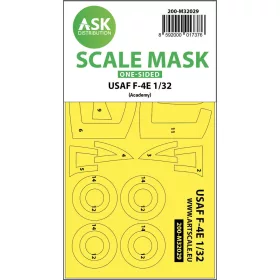   Art Scale Kit USAF F-4E Phantom Viet-Nam war one-sided mask for Academy - egyoldalas kabinmaszk