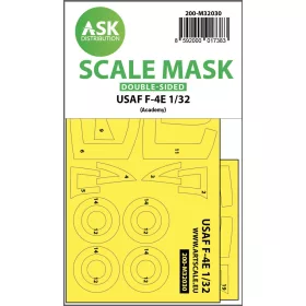   Art Scale Kit USAF F-4E Phantom Viet-Nam war double-sided mask for Academy - kétoldalas kabinmaszk