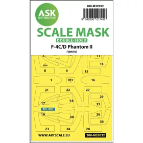   Art Scale Kit F-4C/D Phantom double-sided mask for Tamiya - kétoldalas kabinmaszk