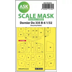   Art Scale Kit Dornier Do 335B-6 double-sided mask for HK Models - kétoldalas kabinmaszk