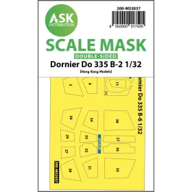   Art Scale Kit Dornier Do 335B-2 double-sided mask for HK Models - kétoldalas kabinmaszk