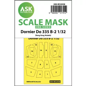   Art Scale Kit Dornier Do 335B-2 one-sided mask for HK Models - egyoldalas kabinmaszk