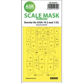   Art Scale Kit Dornier Do 335A-10 two seater one-sided mask for HK Models - egyoldalas kabinmaszk