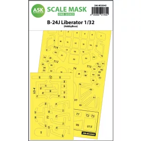   Art Scale Kit B-24J Liberator one-sided mask for Hobby Boss - egyoldalas kabinmaszk