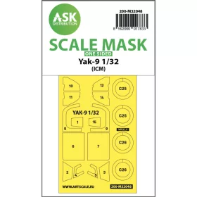   Art Scale Kit Yak-9 one-sided mask for ICM - egyoldalas kabinmaszk