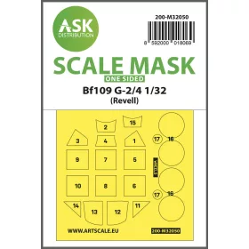   Art Scale Kit Messerschmitt Bf 109G-2/G-4  one-sided express masks for Revell - pontos illeszkedésű egyoldalas kabinmaszk