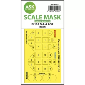   Art Scale Kit Messerschmitt Bf 109G-2/G-4  double-sided express masks for Revell - pontos illeszkedésű kétoldalas kabinmaszk
