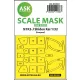 Art Scale Kit N1K2-J Shiden Kai one-sided express painting mask for Hasegawa - pontos illeszkedésű egyoldalas kabinmaszk