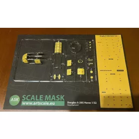   Art Scale Kit A-20G Havoc double-sided express self adhesive mask for HK Models - pontos illeszkedésű, öntapadó kétoldalas kabinmaszk