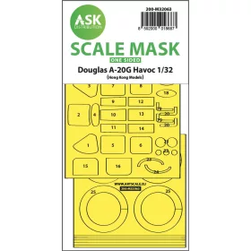   Art Scale Kit A-20G Havoc one-sided express self adhesive mask for HK Models - pontos illeszkedésű, öntapadó egyoldalas kabinmaszk
