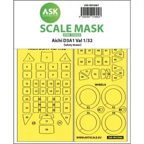   Art Scale Kit Aichi D3A1 Val one-sided express self adhesive mask for Infinity - pontos illeszkedésű, öntapadó egyoldalas kabinmaszk