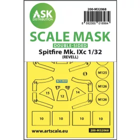   Art Scale Kit Spitfire Mk.IXc double-sided fit mask for Revell - pontos illeszkedésű kétoldalas kabinmaszk