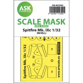   Art Scale Kit Spitfire Mk.IXc one-sided fit mask for Revell - pontos illeszkedésű egyoldalas kabinmaszk