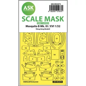   Art Scale Kit Mosquito B Mk.IX/XVI one-sided fit mask for HK Models - pontos illeszkedésű egyoldalas kabinmaszk