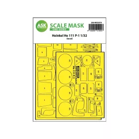   Art Scale Kit Heinkel He 111P-1 one-sided express fit mask for Revell - pontos illeszkedésű egyoldalas kabinmaszk
