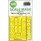 Art Scale Kit SBD-5/A-24B Dauntless one-sided express fit mask for Trumpeter - pontos illeszkedésű egyoldalas kabinmaszk