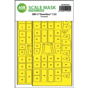   Art Scale Kit SBD-3 Dauntless double-sided express fit mask for Trumpeter - pontos illeszkedésű kétoldalas kabinmaszk