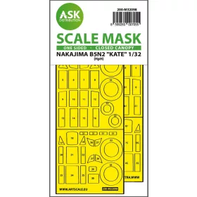   Art Scale Kit B5N2 Kate closed canopy - one-sided express mask for Infinity - zárt kabintetőhöz – pontos illeszkedésű egyoldalas kabinmaszk